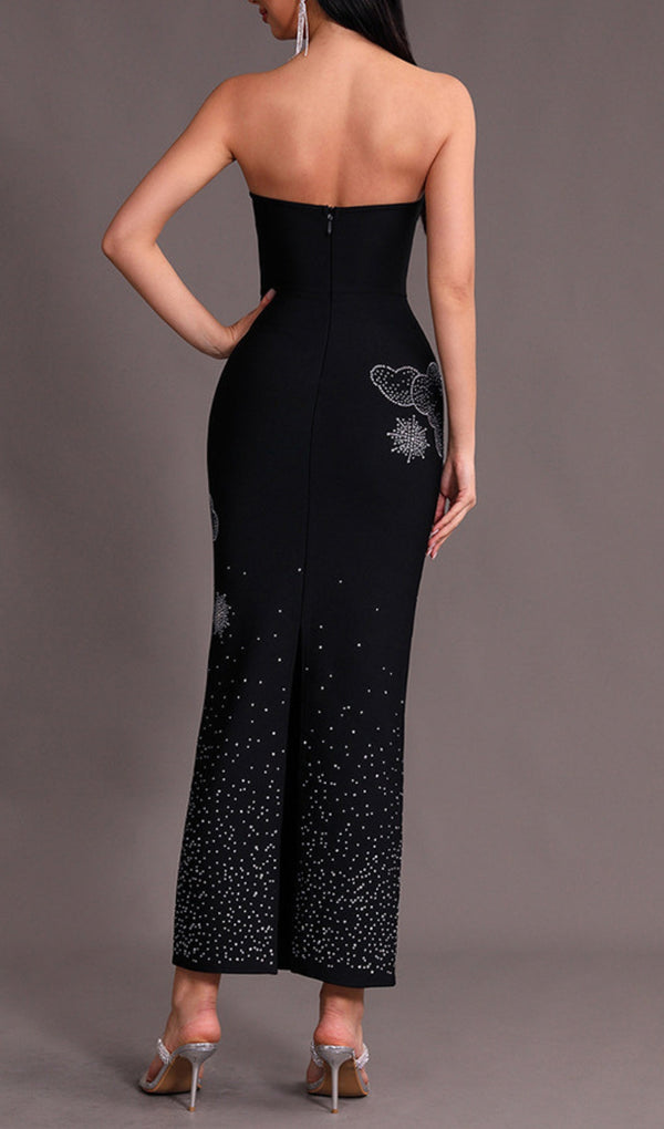 ALUCIA DIAMOND EMBELLISHED MAXI DRESS MISS LEE LABEL