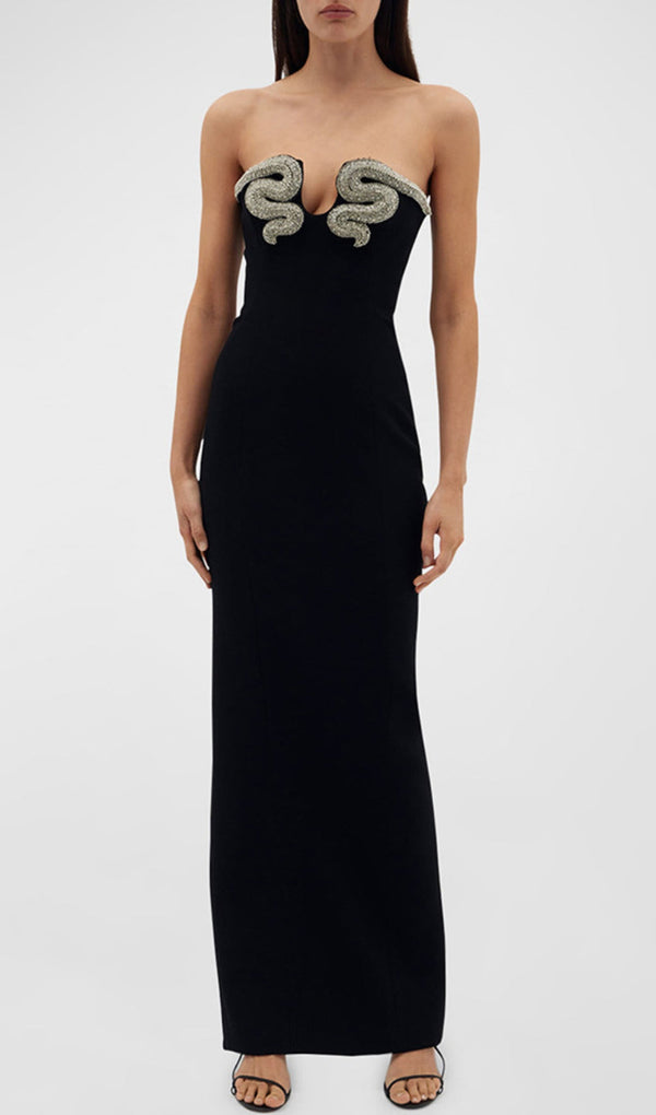 ALIZÉE CRYSTAL-SNAKE STRAPLESS GOWN MISS LEE LABEL